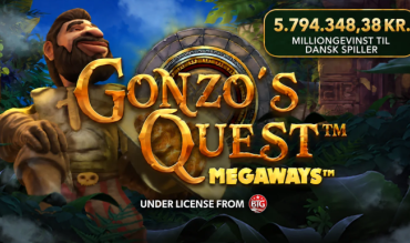 100 kroner ind, 5,8 millioner ud: Dansker rammer jackpotten på Gonzo's Quest Megaways
