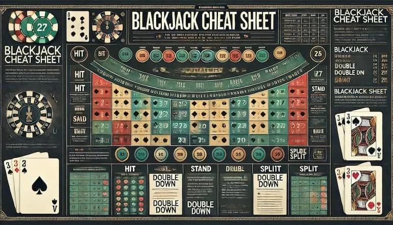 Blackjack Cheat Sheet - En nybörjares fusklapp